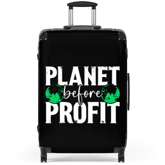 Planet Before Profit Earth Day Planet Environment Suitcases