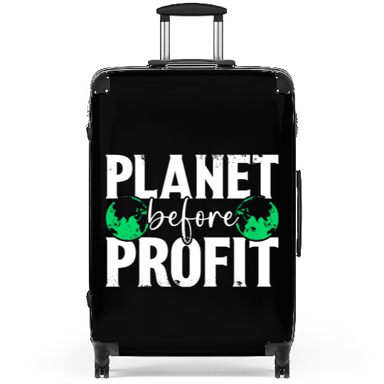 Planet Before Profit Earth Day Planet Environment Suitcases