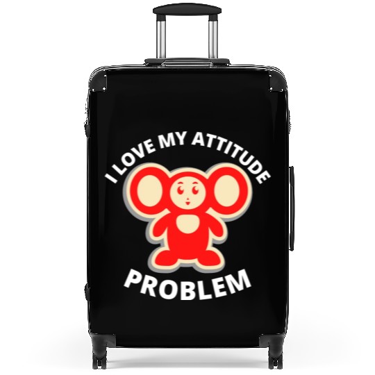 i love my attitude problem Suitcases