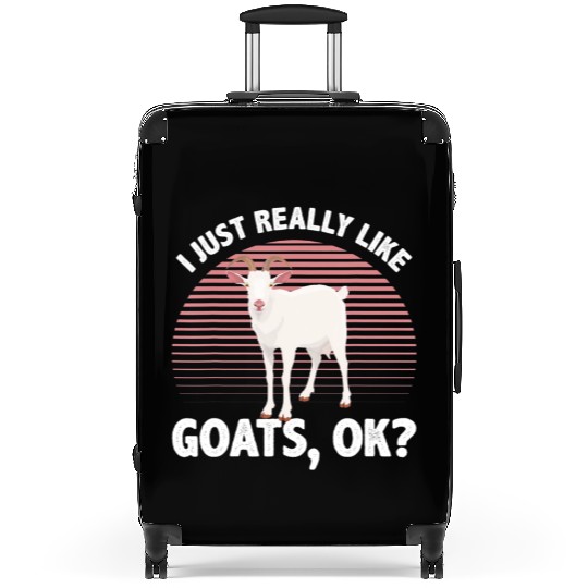 Cool Goat For Men Women Goat Lover Farm Animal Suitcases