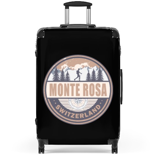 Monte Rosa Switzerland Swiss Alps Vintage Hiking Suitcases