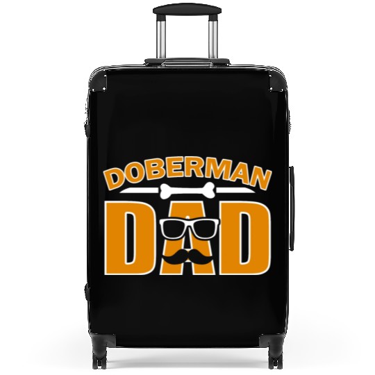 Doberman dad for dad dog lover Suitcases