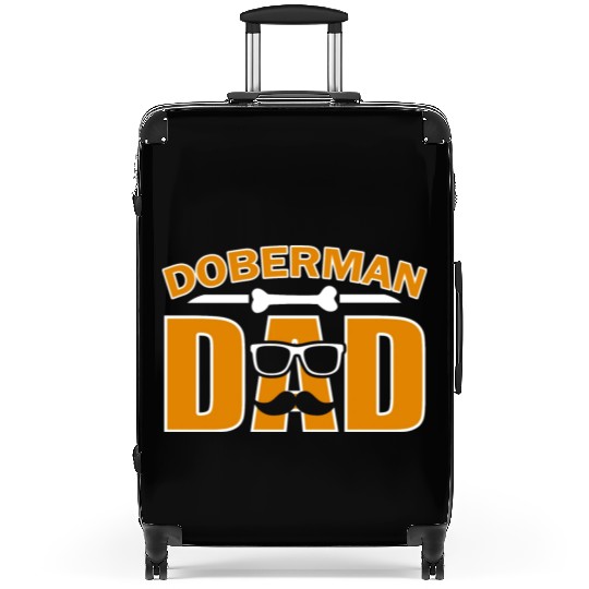 Doberman dad for dad dog lover Suitcases