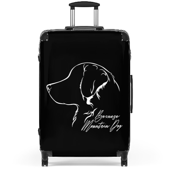 Funny Bernese Mountain Dog Profile dog mom Suitcases