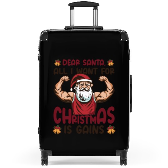 Dear Santa Christmas Gym Training Holiday Workout Suitcases