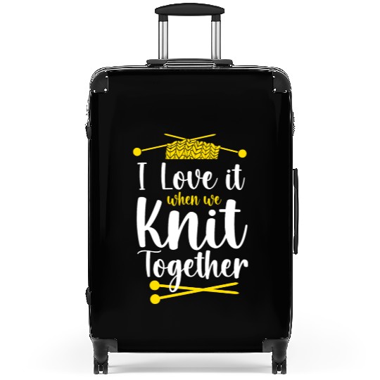 Knitting Knitter Friends Besties Suitcases