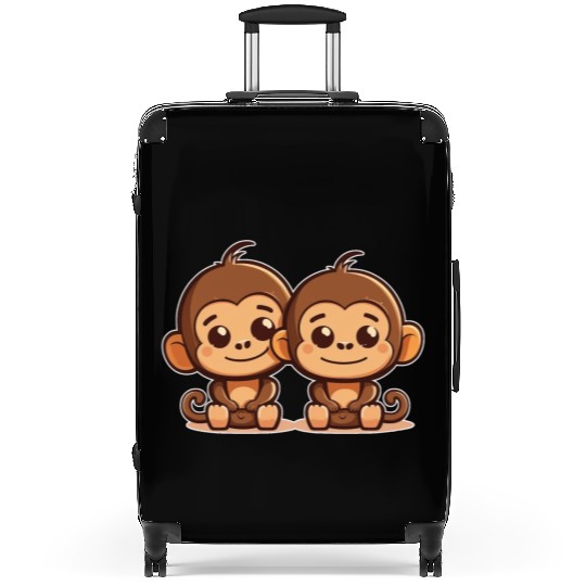Monkeys siblings brother sister family love ape Suitcases