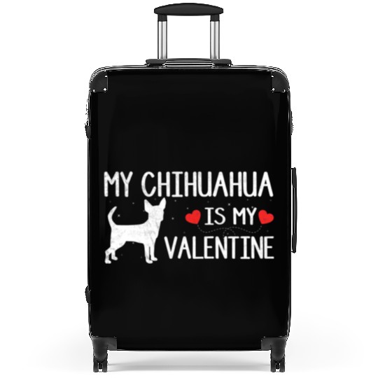 Cute Heart Dog Lover My Chihuahua Suitcases