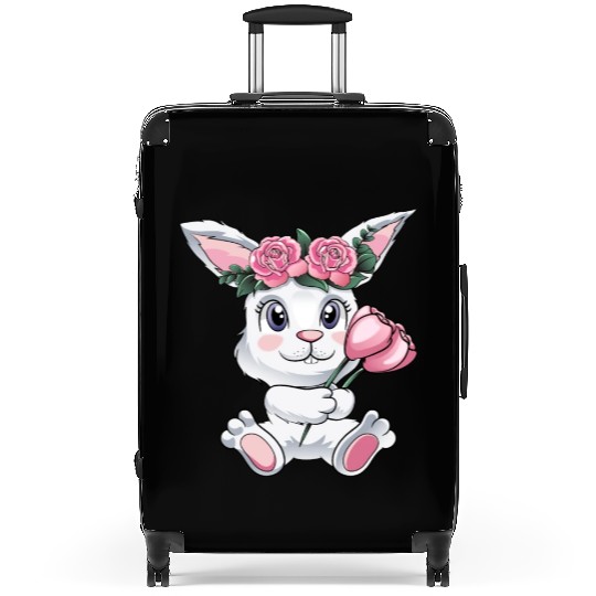 Baby Easter Bunny with Flowers cute Easter Egg Suitcases