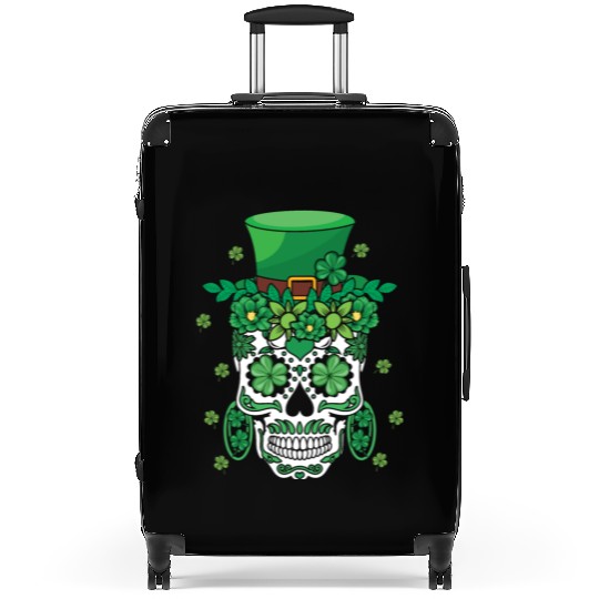 El Dia De Los Muertos Mardi Gras Costume Flower Suitcases