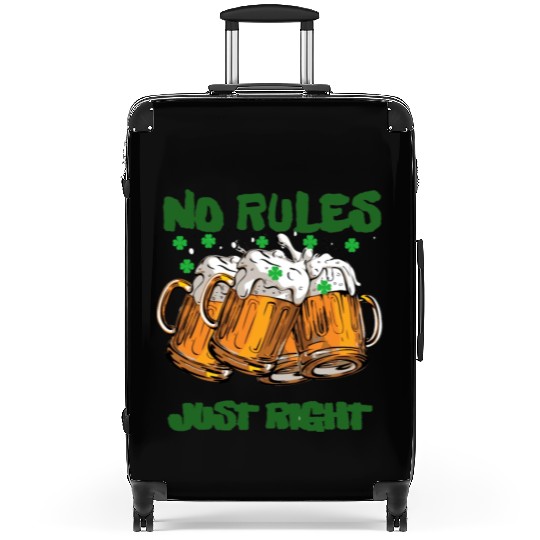 st paddy funny day, green beer Irish day Suitcases