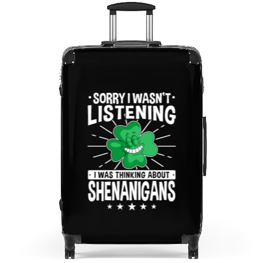 Funny Shenanigans Shamrock St Patrick's Day Suitcases