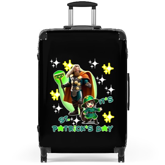 Kids St. Patrick's Day Shamrock "Thor, anime" Suitcases