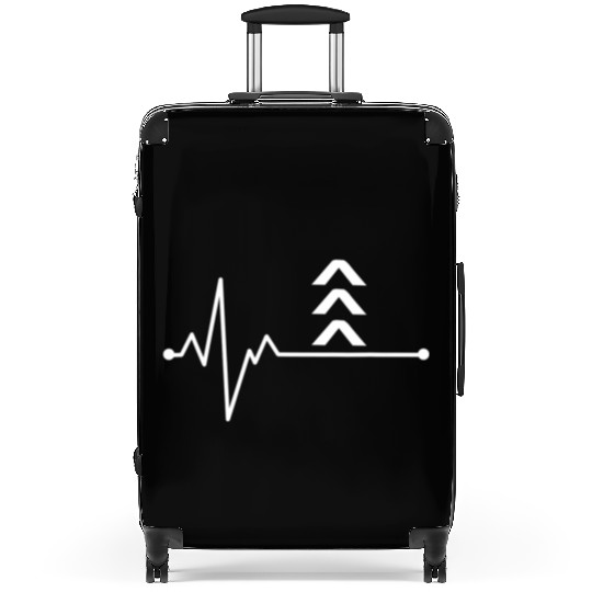 Heart beat down syndrome Awareness down right perf Suitcases