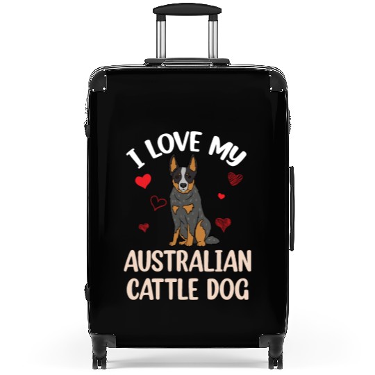 I Love my Australian Cattle Dog Suitcases