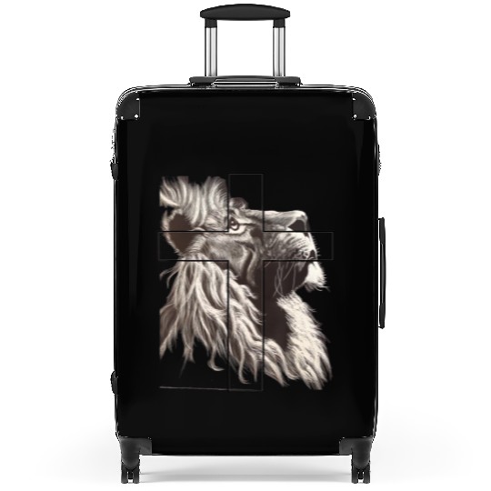 Lion Love Cross God Savior Church Christian Gift C Suitcases