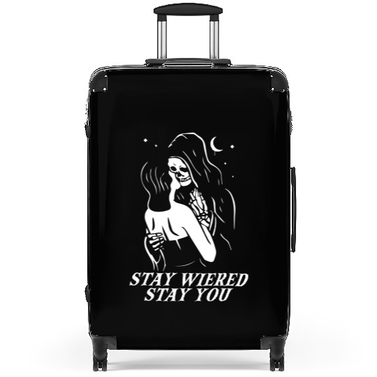 Stay Weird Lazy Halloween Costume Funny Skeleton Suitcases