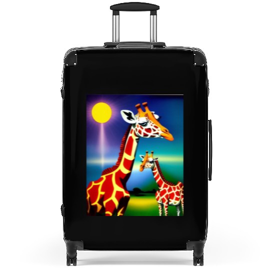 Giraffe in the spectrum of light Suitcases