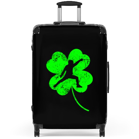 Fencing St. Patrick's day shamrock Suitcases