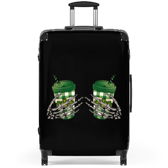 Skeleton Hand Patricks day Graphics Suitcases