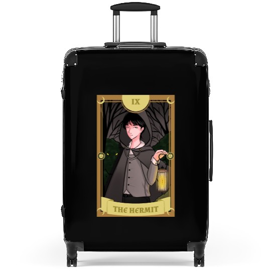 Anime Tarot Card The Hermit Occult Gothic Witch Suitcases