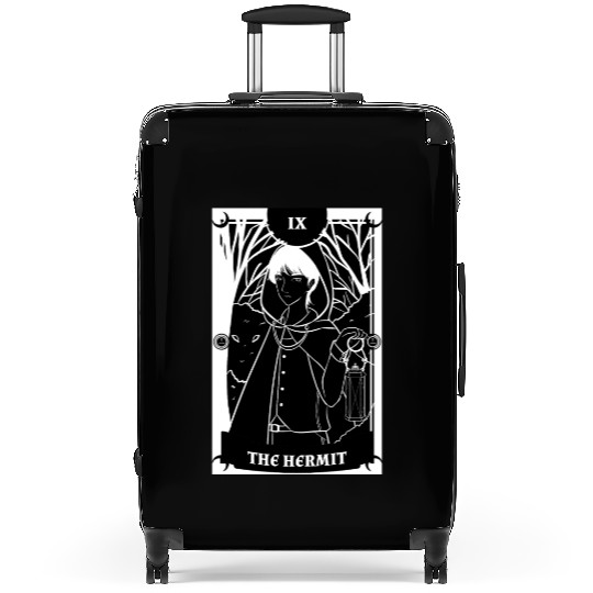 Anime Tarot Card The Hermit Occult Gothic Witch Suitcases