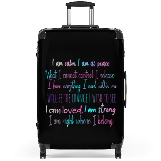 "I am" Self Love Mantra Suitcases