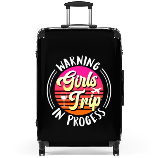 Warning girls trip in progress Spring Break Suitcases