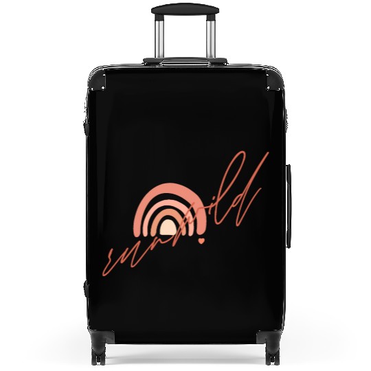Run Wild Inspirational Rainbow Suitcases