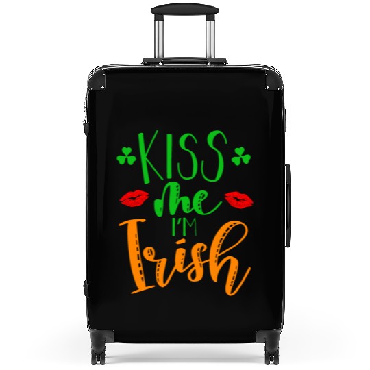 Kiss me Im Irish on Paddy Day Suitcases