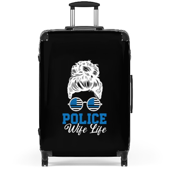 Police Wife Life Cop Law Enforcement Officer Suitcases