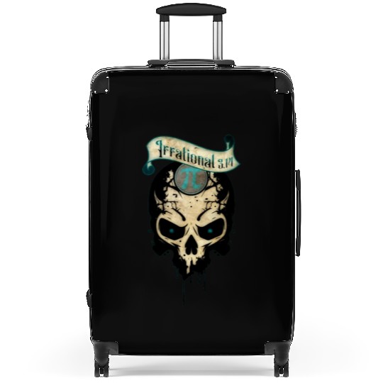 PI Day Irrational Skull Design Teal Edition Suitcases