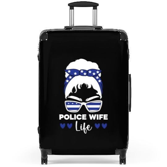 Police Wife Life Cop Law Enforcement Officer Suitcases