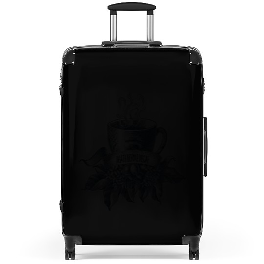 Death Before Decaf Line Art Suitcases