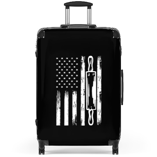 USA Flag Bread Baker America Suitcases
