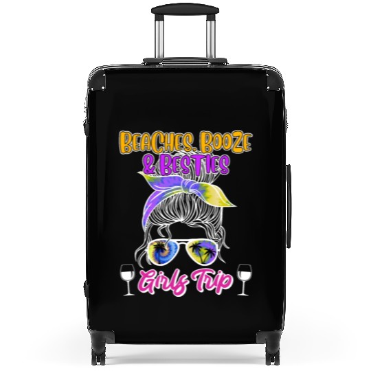 Beaches Booze Besties Girls Trip Spring Break Suitcases