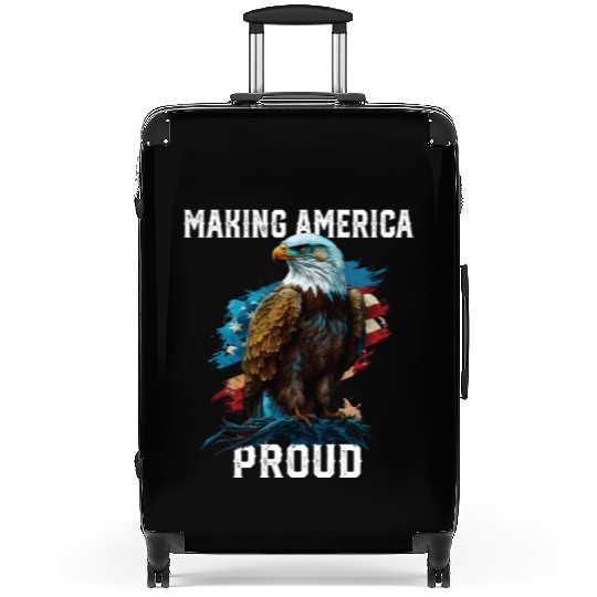 Making America Proud American Bald Eagle Suitcases