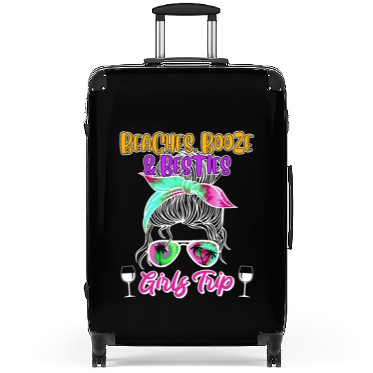 Beaches Booze Besties Girls Trip Spring Break Suitcases