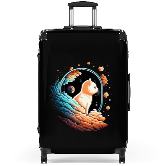 Astronaut Cat Space Cat on Galaxy Cat Lover Suitcases