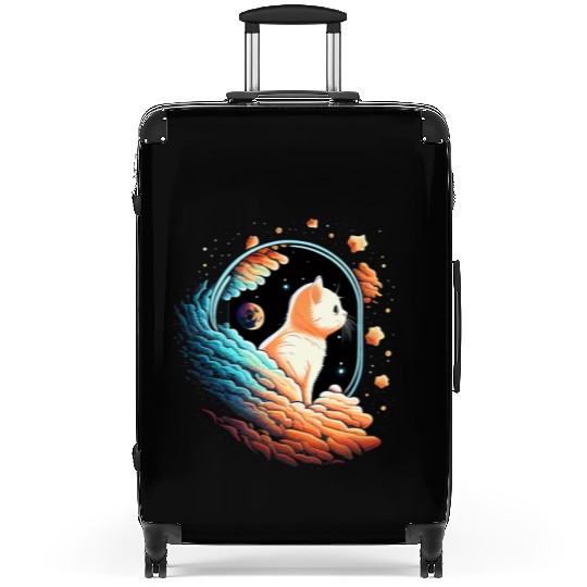 Astronaut Cat Space Cat on Galaxy Cat Lover Suitcases