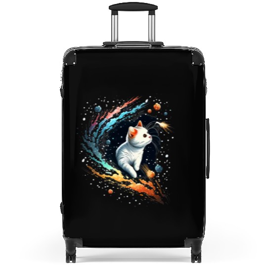 Astronaut Cat or Space Cat on Galaxy Cat Lover Suitcases