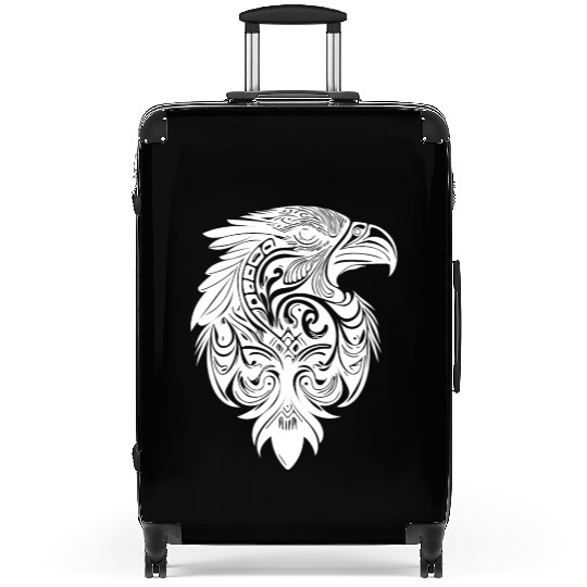 Eagle In Vintage T Tattoo Feather Style Suitcases