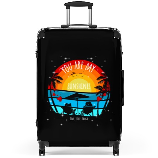 You are my Sunshine Sunset Palms Suitcases
