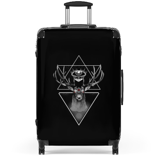 Witch Eye Evil Deer Pentagram Satanic Witchcraft Suitcases