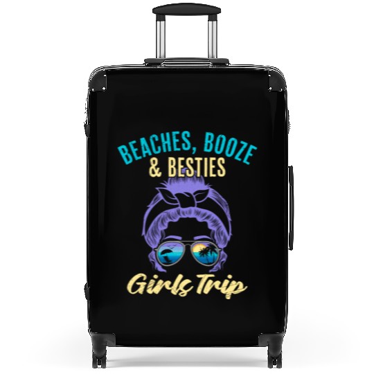 Beaches Booze Besties Girls Trip Spring Break Suitcases