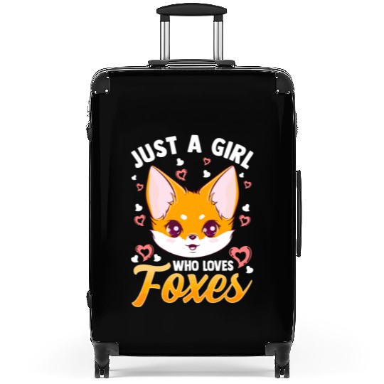 Just A Girl Who Loves Foxes Kids Girls Cute Fox Gi Suitcases