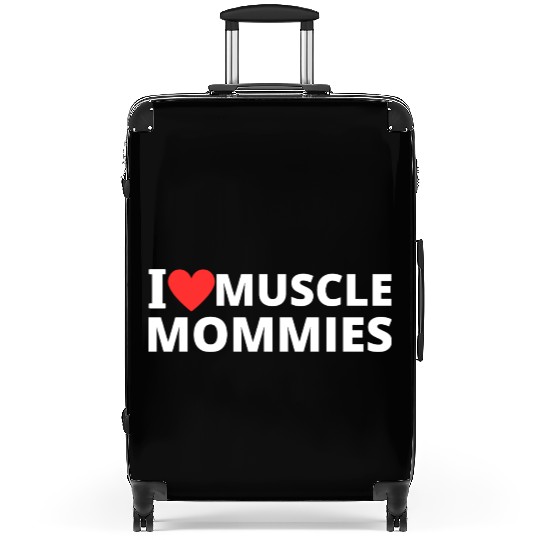 i love muscle mommies Suitcases