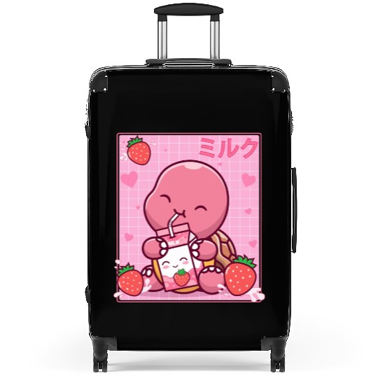 Kawaii Turtle Lover Strawberry Milk Shake Otaku Suitcases