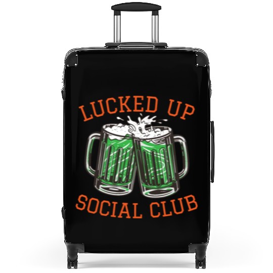 Lucked Up Soociial Clubb, Green Beer, Irish Group Dri Suitcases