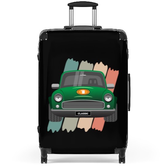 Classic Car Racing Green Suitcases